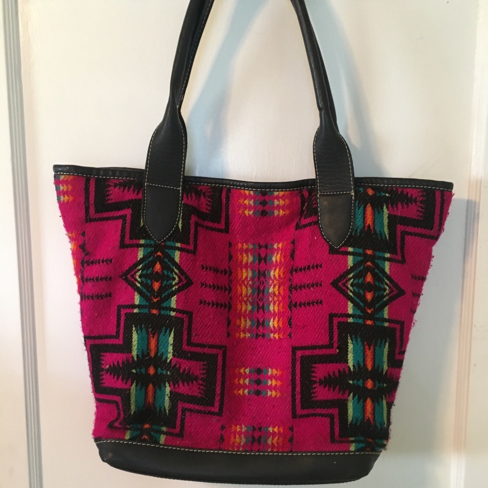 Pink Geometric Tote